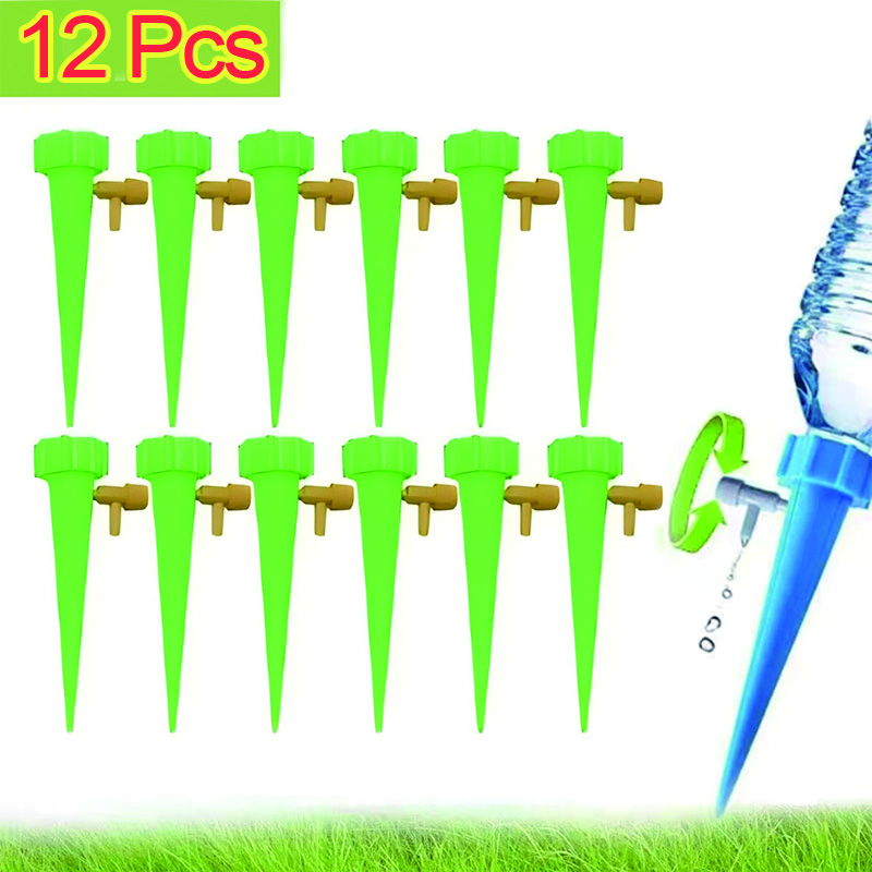 Drip Irrigation System Drip Watering Plant Water Dripper Automatic Self Watering Adjustable for Flower Plant Water Dripper: Navy Blue