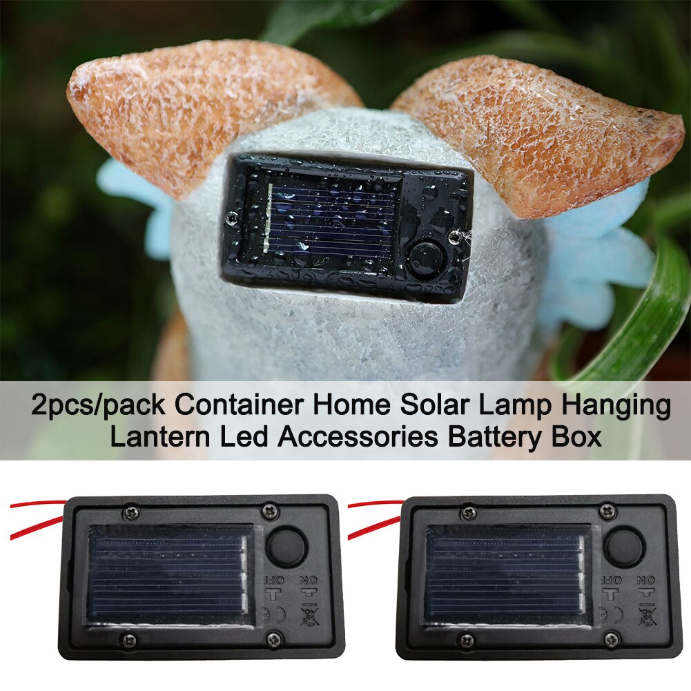 2pcs/pack Case Easy Install Led Battery Box Hanging Lantern Container Pathway Accessories Solar Lamp Outdoor Garden