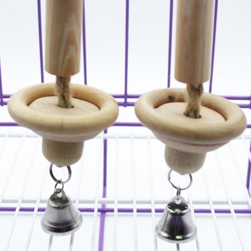 Natural Wood Bird Parrot Bird Cage Ladder Climbing Ladder Station Bar Bird Training Tool Bird Cage Accessories