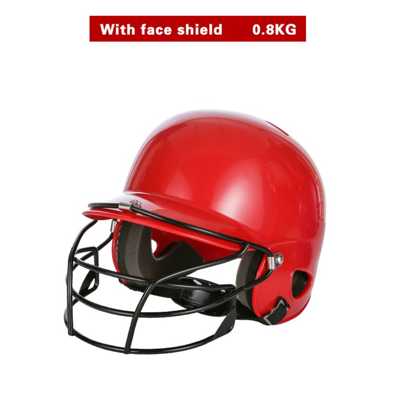 Blå baseball hjelm voksen teenager børn øre hoved ansigtsmaske beskyttende baseballs match træning softball hjelm