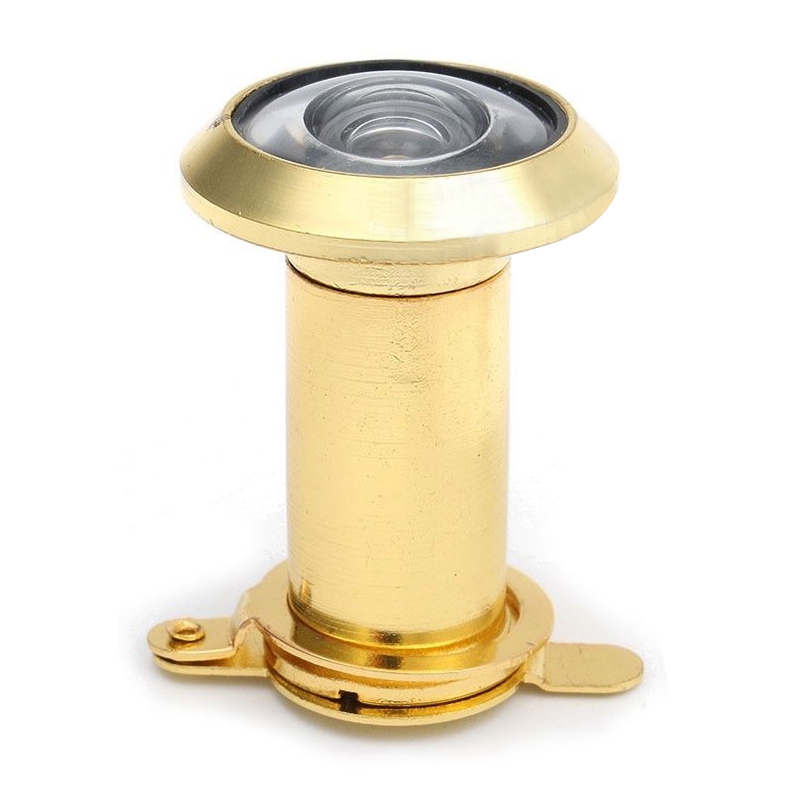 200 Degree Retractable 36-58mm Security Door Viewer Peephole Peep Hole Spyhole + Cover, Gold