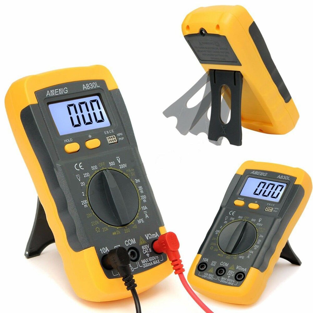 GGATC Digital LCD Multimeter Voltmeter Amperemeter Ohmmeter Multimeter Volt AC DC Tester Meter