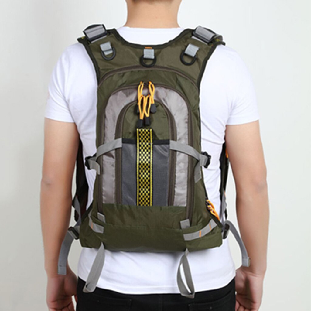 Chaleco de pesca impermeable, mochila ajustable con múltiples bolsillos de malla, paquete de chaleco de pesca con mosca para aparejos y equipo
