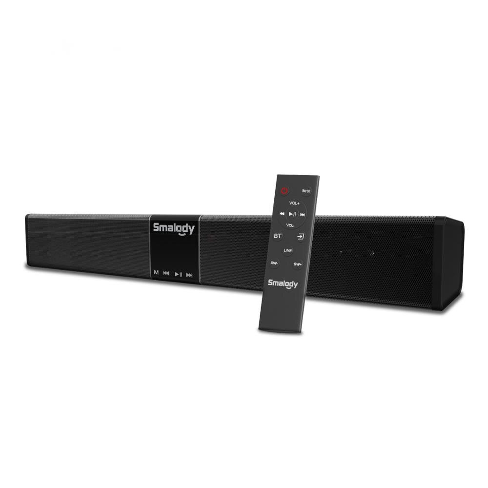 Smalody Home Theater TV Soundbar 20W Bluetooth Speaker 4400Mah Portable Bass Wireless Subwoofer With Remote Control LCD Display: Default Title