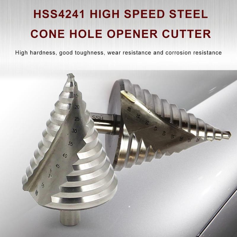 110mm Cone Hole HSS Titanium Coated Step Drill Bit Drilling Power Tools HSS 6-60mm Steel Metal Hole Cutter