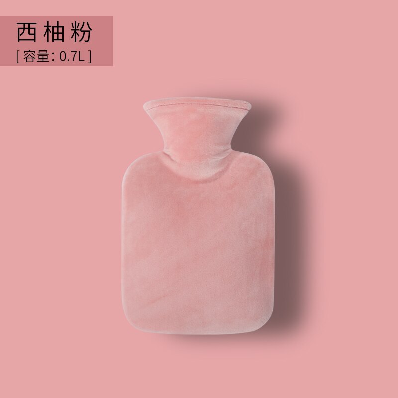 Couverture moelleux Bouillotte chauffe-eau dessin animé 2 litres mignon bouteille d'eau filles Kawaii Bouillotte Peluche mains chauffe EA6RSD: Pink 0.7L