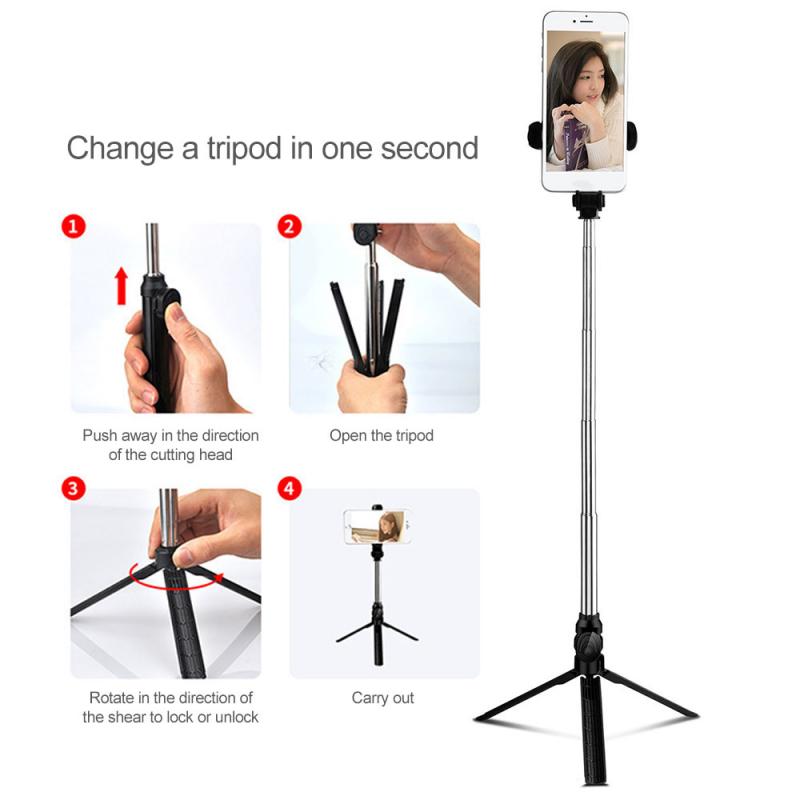 XT10 Bluetooth Selfie Stick Met Statief Plastic Lichtmetalen Self Stick Selfiestick Telefoon Selfie-Stick Voor Iphone/Samsung/huawei