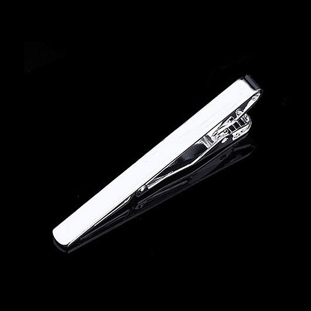 Mode Stijl Mannelijke Stropdas Clip Voor Mannen Metal Gold Tone Eenvoudige Bar Sluiting Praktische Stropdas Sluiting 1Pc Eenvoudige Mannen tie Clip: silver