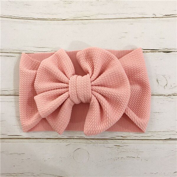 OP VERKOOP Baby Strik Hoofdband Gebreide Katoenen Kinderen Meisjes elastische haarbanden Tulband voor meisje Hoofdbanden Zomer bandeau bebe: Donker Roze