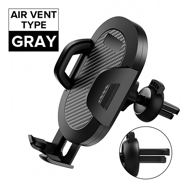GETIHU Gravity Sucker Car Phone Holder Mount Stand GPS Telefon Mobile Cell Support For iPhone 13 12 Samsung Xiaomi 11 Huawei LG: Air Vent Black