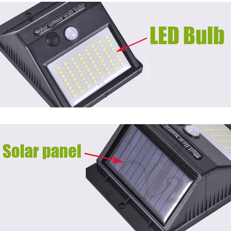 solar lamp LED wall lighting solar power lantern PIR Sensor outdoor indoor home waterproof Ip 65 garden Separated