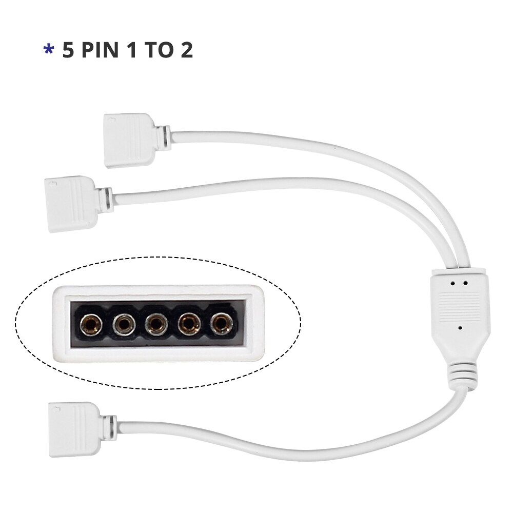 4 Pin 5 Pin Wire Connector 1 to 2 1 to 3 1 TO 10 Female to Female Splitter Connector Extension Cable for RGB RGBW/WW LED Strip