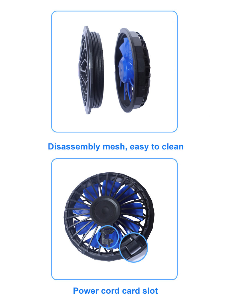 Dispositivo di raffreddamento per indumenti aria condizionata tuta ventola di ricambio sistema di ventilazione per abbigliamento componenti modificati con controllore USB