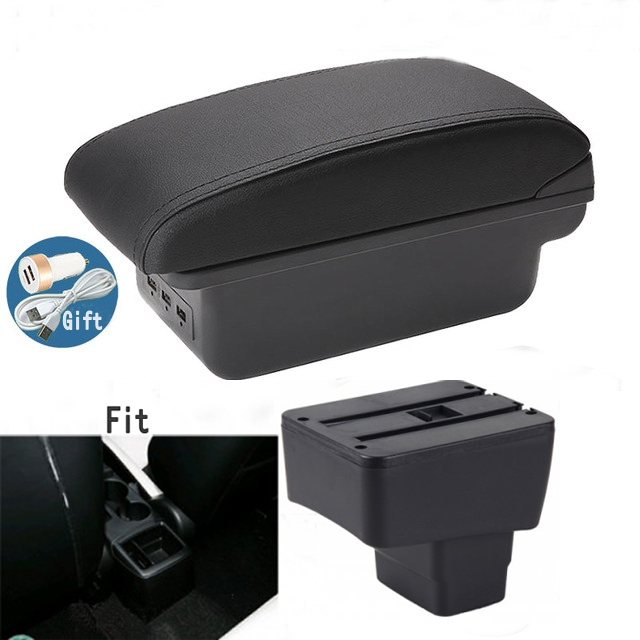 Reposabrazos para mazda CX-3, Reacondicionamiento para mazda 2 skyactiv, cx3, accesorios para coche, carga con USB, Caja de almacenamiento para apoyabrazos de coche: B-Black black line