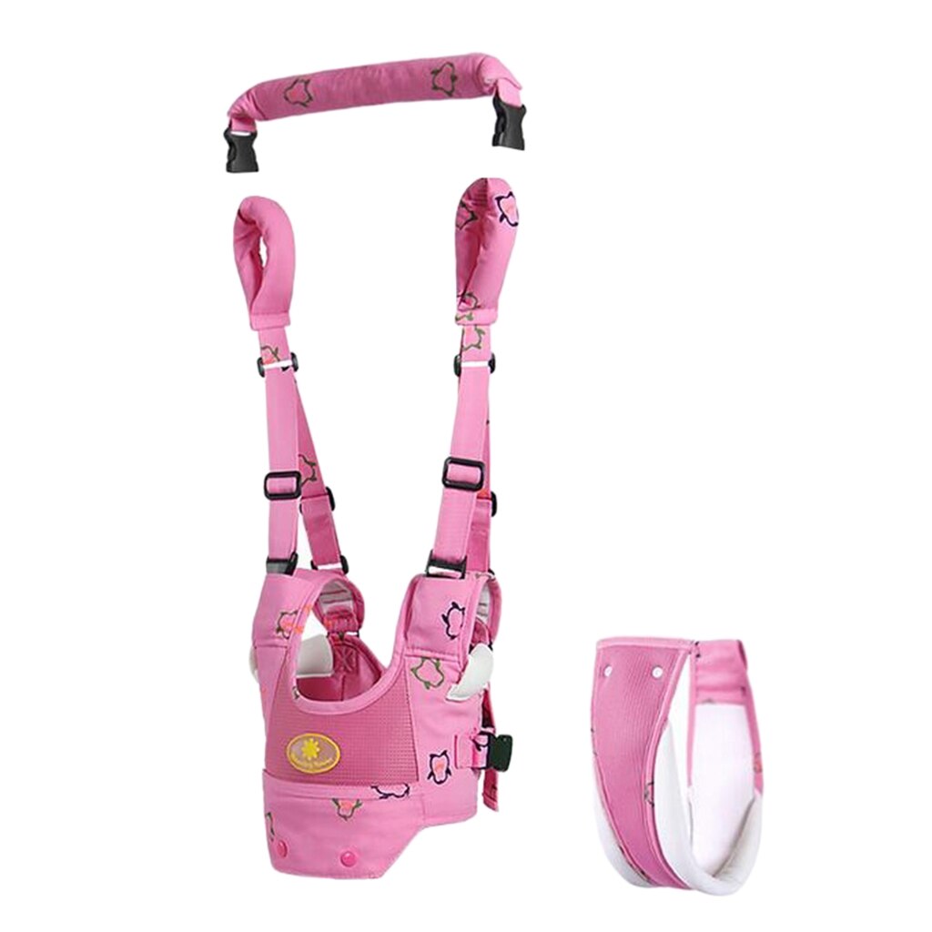 Adjustable Baby Infant Helper Handheld Learning Walk Protective Belt Harness Toddler Safety Walking Backpack: Pink