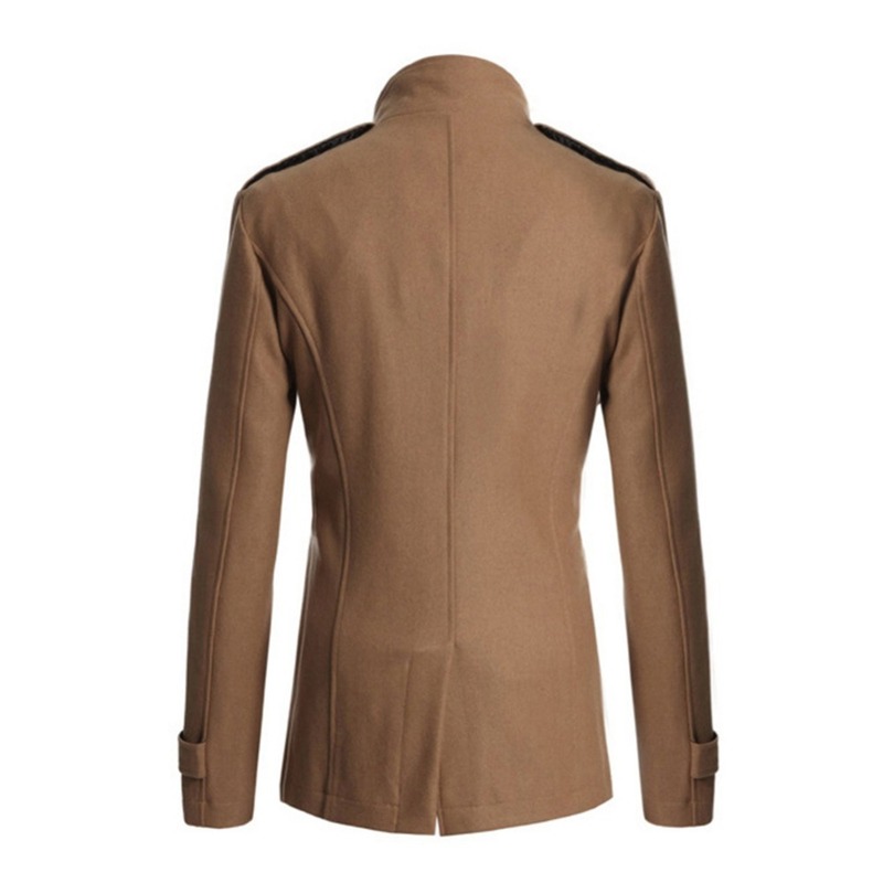 Wollen Jassen Mannen Winter Warme Wollen Jas Mens Zelf Teelt Effen Kleur Stand Kraag Double Breasted Jas overjas