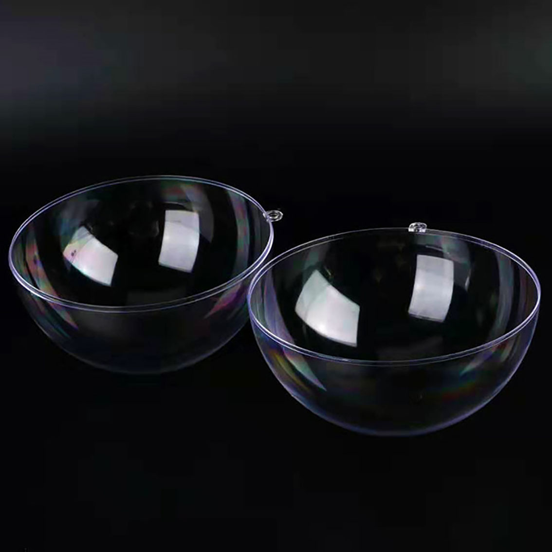 Diameter 10-200mm genomskinlig plast ihålig boll transparent boll för gör-det-själv handgjord dekoration spelkonsol konstverk
