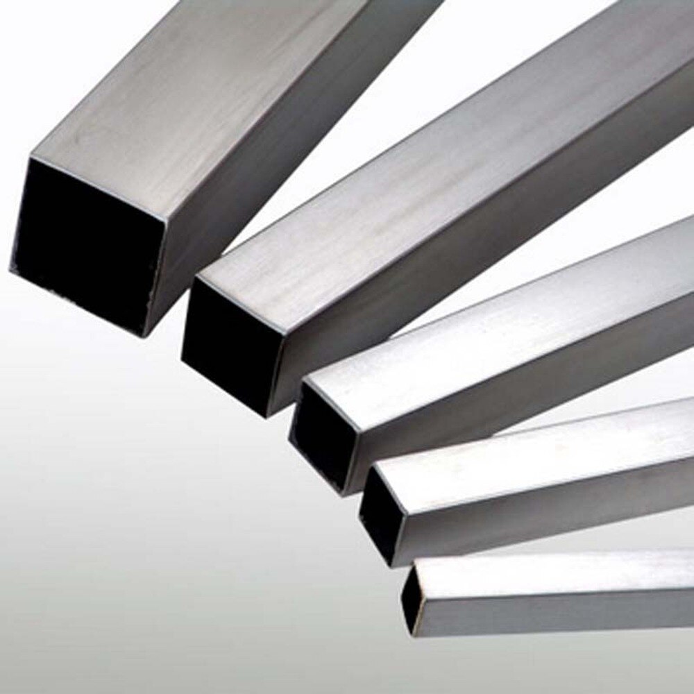 300/500mm 304 Edelstahl Quadrat Rohr 10mm 12mm 15mm 20mm Seite Länge Platz rechteckigen Rohr DIY Verarbeitung 1mm Dicke