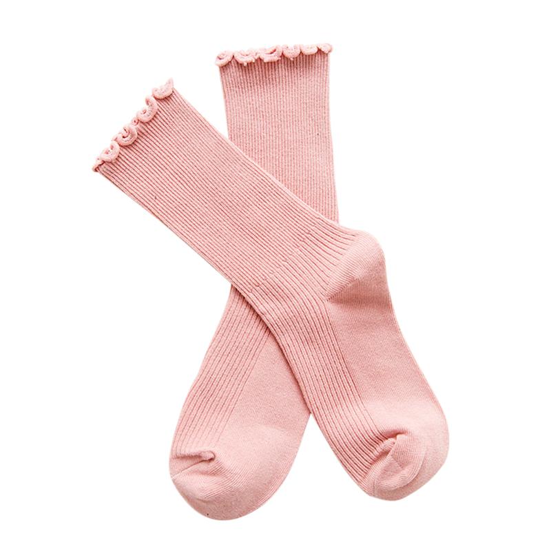 Kvinder slouch sok åndbar tynde scrunch sokker blomsterkant trimning scrunchy sokker