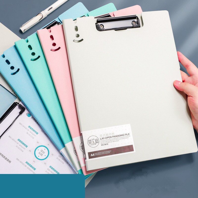 Kawaii – classeur Morandi A4, avec Clip en métal, rangement du papier de Test, bloc-notes, presse-papiers, papeterie fournitures de bureau