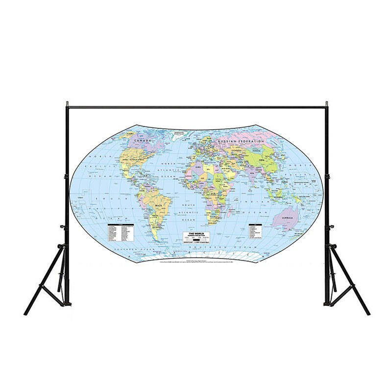 84*59cm The World Map Wall Art Posters and Prints Non-woven Canvas Painting Office School Supplies Room Home Decoration