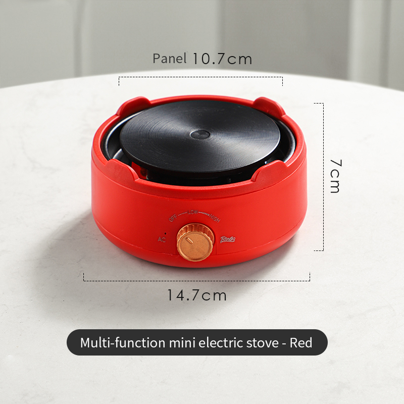 BINCOO 220V Electric Mini Coffee Heater Milk Tea Mocha Heating Stove Plate Multifunctional Cooking Pot Oven Furnace Cooker: Beige