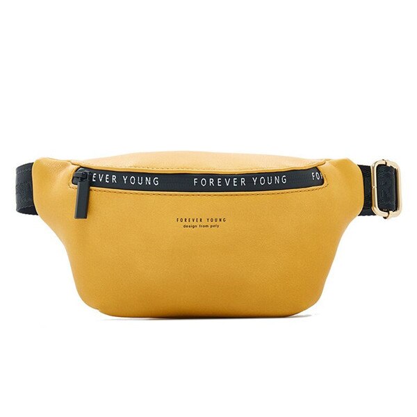 Vento Marea Vrouwen Taille Tas Lederen Mannen Fanny Packs Geel Meisje Riem Borst Zak Kussen Kleine Vrouwelijke Reizen zakjes: Yellow belt bag