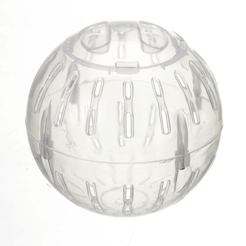 Ratón de roedores para mascotas, juguete de pelota para correr, gerbo, rata, juguetes para ejercicios, portátil, divertido, sólido, accesorio para mascotas pequeñas: White