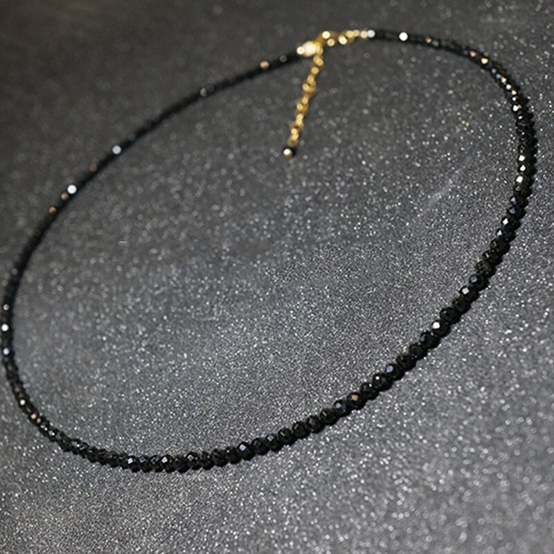 Marca de moda simples contas pretas colar curto jóias femininas gargantilha colares bijoux femme senhoras festa colar 2024: Dourado