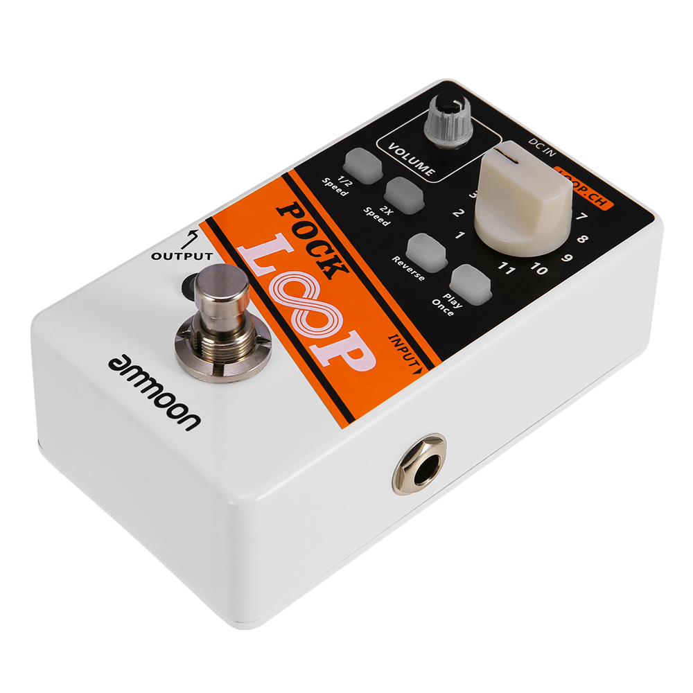 ammoon STEREO Looper POCK LOOP Guitar Effect Pedal 11 Loopers Max.330mins Recording Time Supports 1/2 & 2X Speed Guitar Pedal