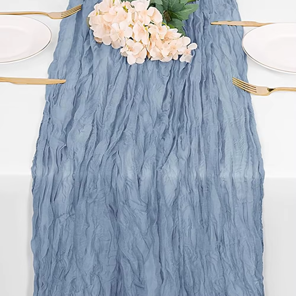 Vinröd bordslöpare ostduk gasväv rustik bohemisk ostduk bordslöpare bröllop möhippa födelsedagsfestdekorationer: 32*210cm / Röd