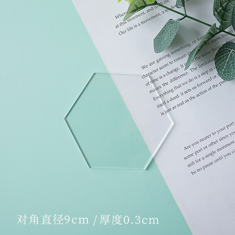 Ins Wind Transparent Acrylic Board Photo Props Net Celebrity Ornaments Decoration Cosmetics Photography Shooting Background: Diagonal 9CM