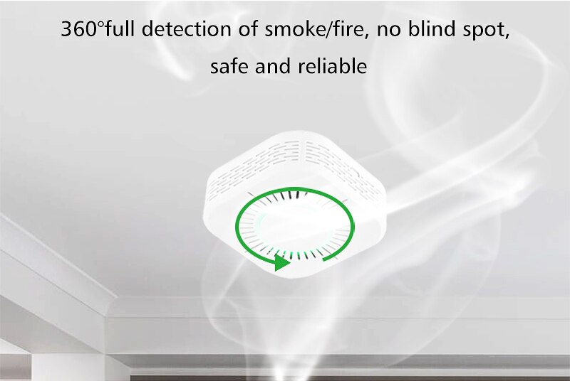 Smart smoke alarm home commercial wireless remote alarm fire fire sensor smoke detector