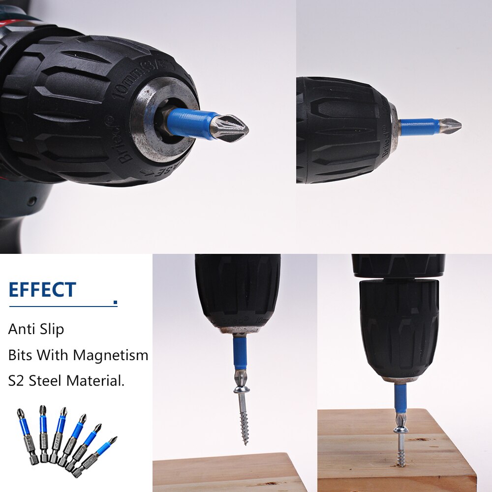 10/5/2 Stuks Schroevendraaier Bits Set 50Mm PH2 Anti-Slip Met Magnetische 1/4 "Hex schacht Past Hand Elektrische Boor Driver Hand Accessoires