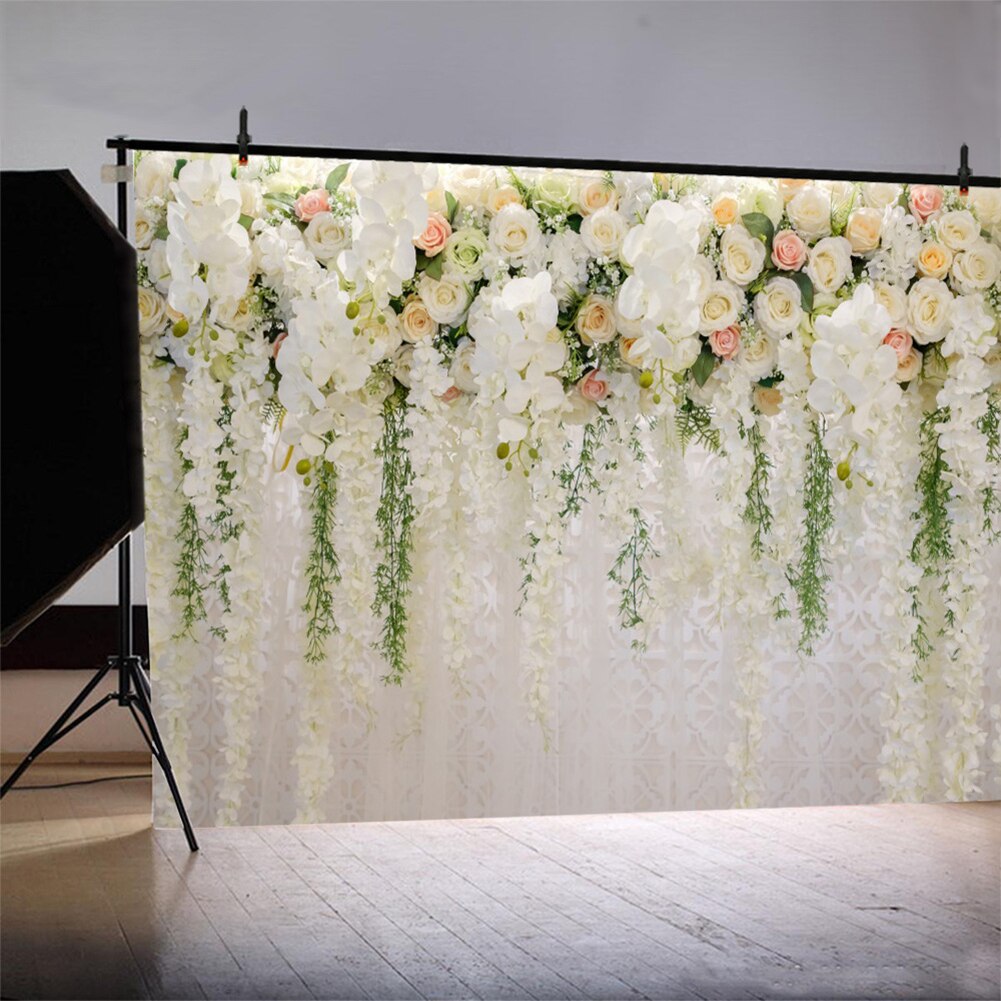 Photography Props Backdrop Cloth Photographic Background Cloth European Wedding Flowers Background for Video