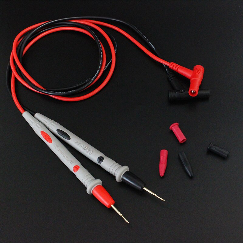 1 par silikone universal probe testledninger pin 1000v 20a til multimeter nålespidsmåler multi meter tester blyprobe ledningspenn