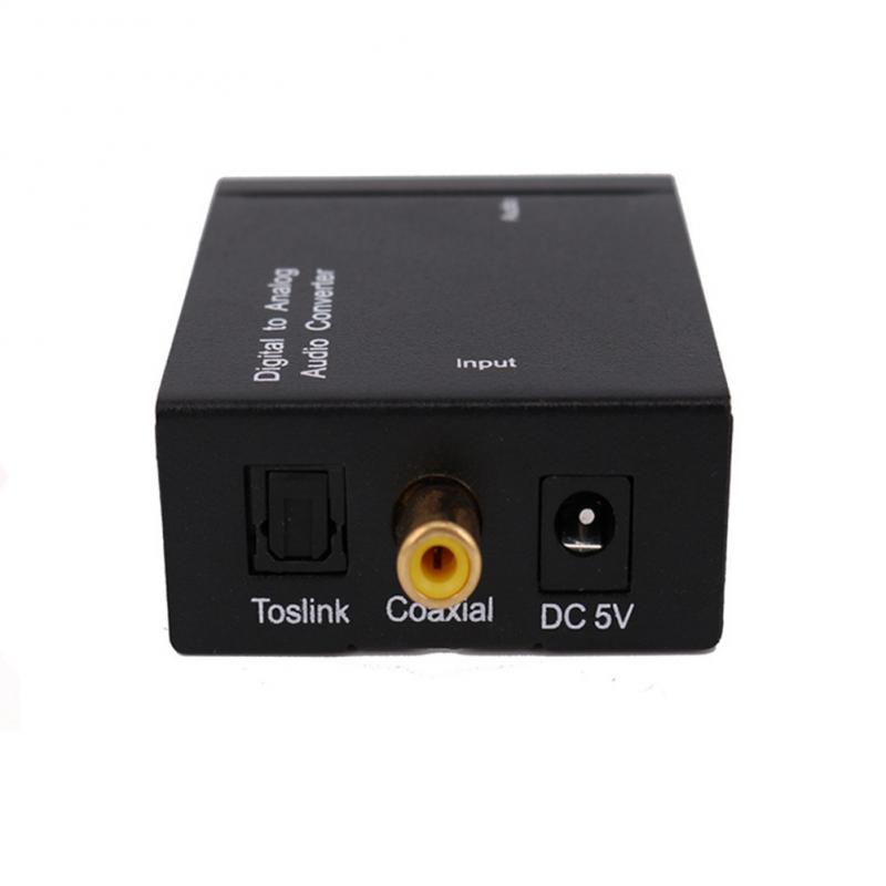 Fast Optical Digital Stereo Audio Toslink Coaxial Signal To Analog Converter DAC Jack 2*RCA Amplifier Decoder Adapter