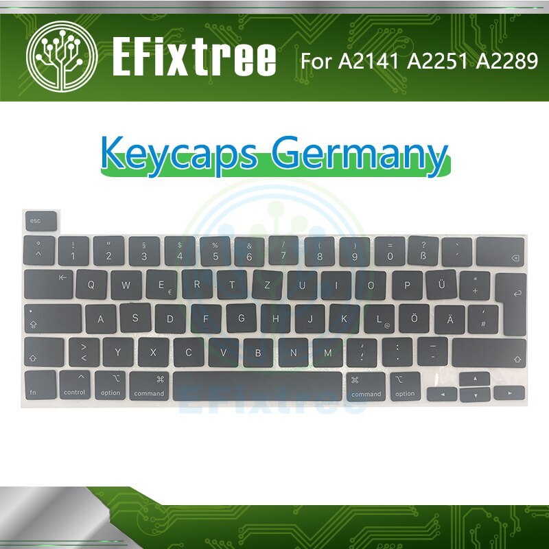 Laptop Toetsenbord A2141 A2289 A2251 Keycaps Russisch Portugees Zwitserse Ons Voor Macbook Pro Retina 13 "16" Toetsen Sleutel cap Set: Germany