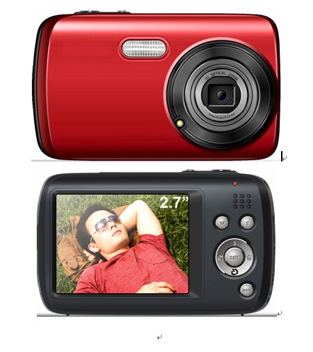 Winait 12mp câmera de vídeo digital com 2.7 "tft display e 4x zoom digital: Vermelho