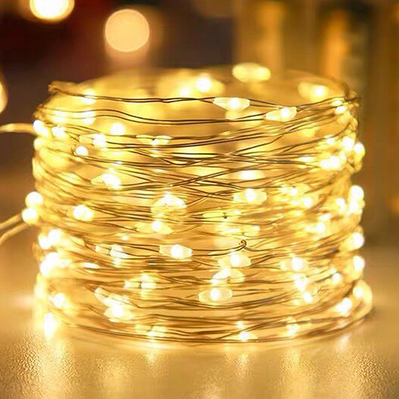 2-10M LED Lighting Strings USB Battery Copper Wire String Lights Outdoor Waterproof Fairy Light For Christmas Party Decor Lamps
