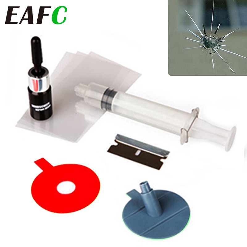 Kit de ferramentas para reparo do vidro automotivo, faça você mesmo, conjunto de reparo de para-brisas, conjunto de reparo de maçaneta, adesivos decorativos de proteção