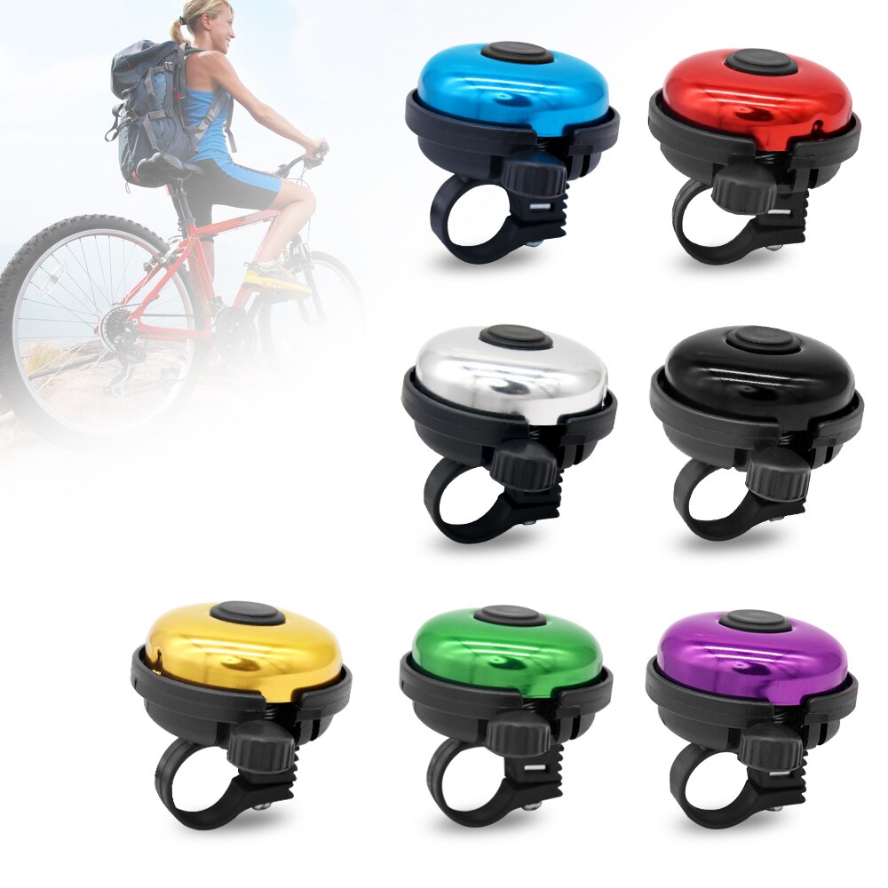 Timbre de plástico para bicicleta de montaña y carretera, alarma de seguridad para manillar, accesorios para bicicleta