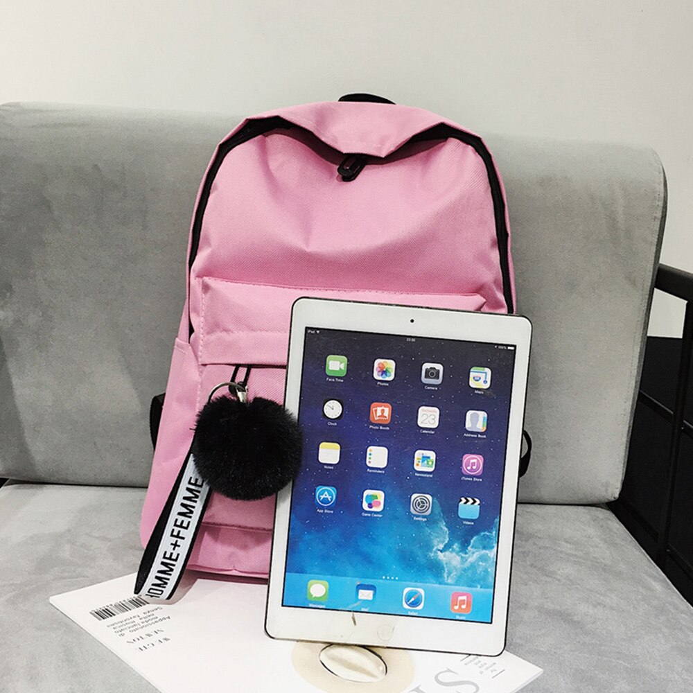 Women Shoulder Bag Women Canvas Backpack School Bags For Girls Rucksack Solid Backpacks Bags Travel