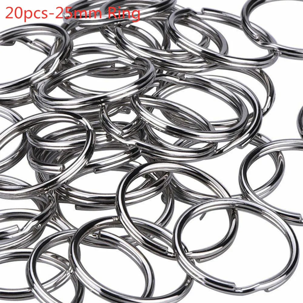 10/50 Stuks Metalen Sleutelhangers Met Split Ring Link Chain Sleutelhangers Keyfob Sleutel Hangers Houder Ringen Diy Sleutelhangers sleutelhanger: Ivoor