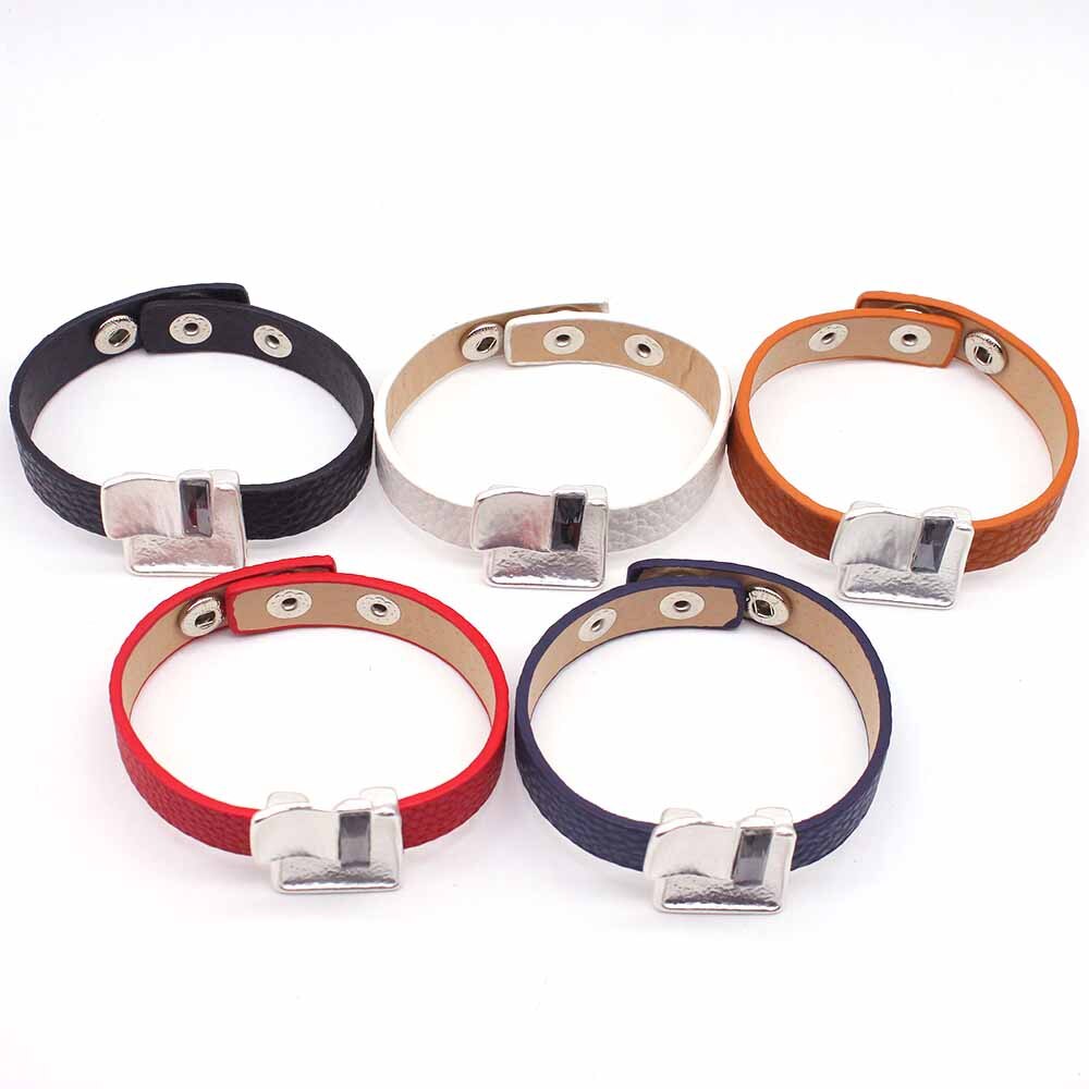 D&d charm zwarte leren armband voor dames, coole sluiting, polsbandjes, armbanden en bangles