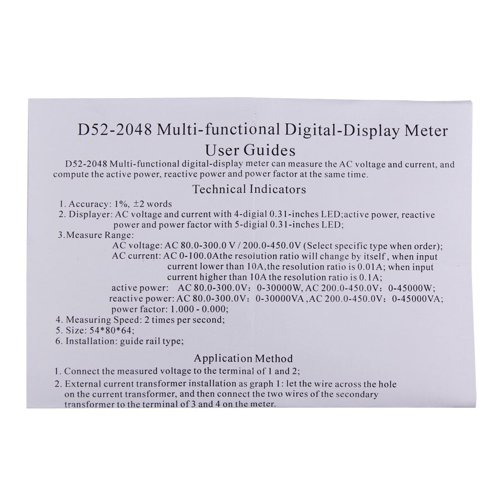 Convenient Digital Din Rail Active Power Factor Tester Multi-functional Practical Electric Energy Ammeter Voltmeter
