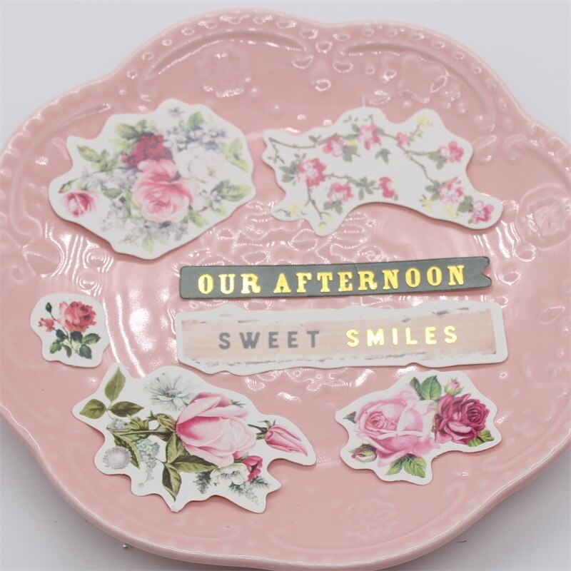 KSCRAFT 52pcs Sweet Flowers Paper Cardstock Die Cuts for Scrapbooking Happy Planner/Card Making/Journaling Project