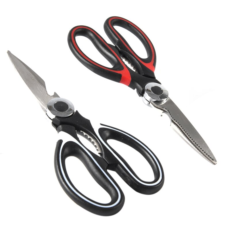 Multifunctional Kitchen Tools Kitchen Scissors Stainless Steal Meat Vegetable Cutting Scissors Chicken Bone Scissor Can Opener: 04