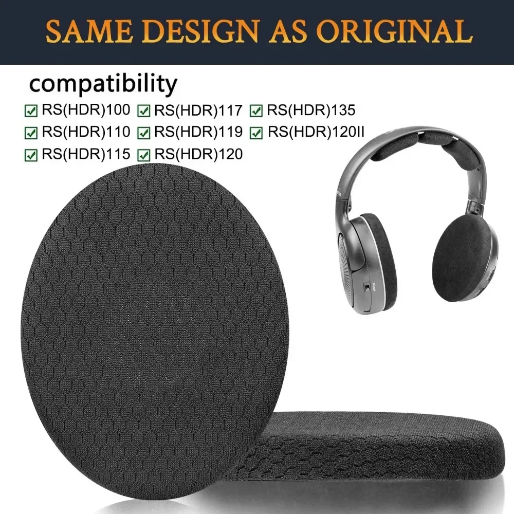 Almohadillas de terciopelo de repuesto para auriculares Sennheiser RS HDR 100 110 115 117 119 120 120II 135