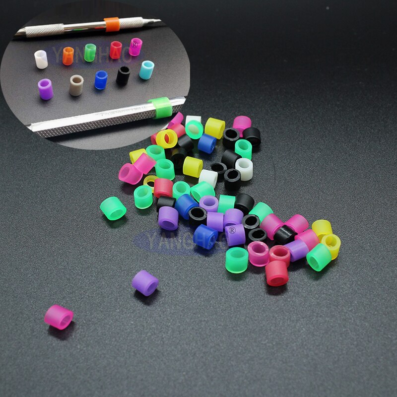 Airgoesin 40pcs Dental Code Rings Silicone Color Code Instrument Rings For Instruments With A Box